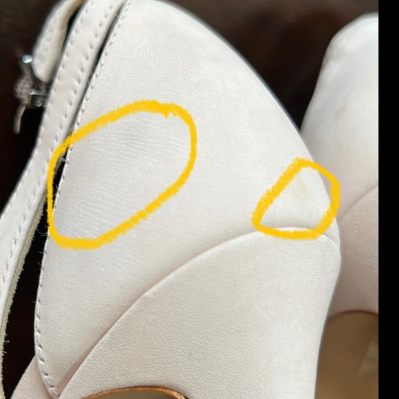 Schutz Kristy Suede Clear Vinyl Ankle Strap Dress Sandals. - Picture 11 of 12